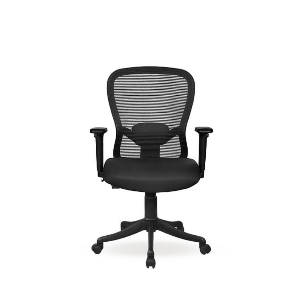 Velora Mid Back Black 3 Velora Medium Back Net Chair Black | Seat Slider Mechanism | Nylon Base