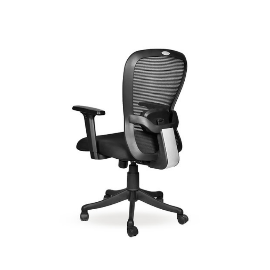 Velora Mid Back Black 5 Velora Medium Back Net Chair Black | Seat Slider Mechanism | Nylon Base