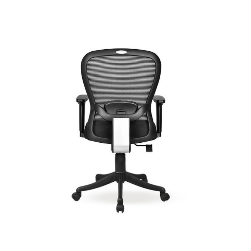Velora Mid Back Black 6 Velora Medium Back Net Chair Black | Seat Slider Mechanism | Nylon Base