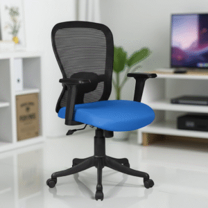 Velora Blue Executive Chair Medium Back | Seat Slider Mechanism | Nylon Base