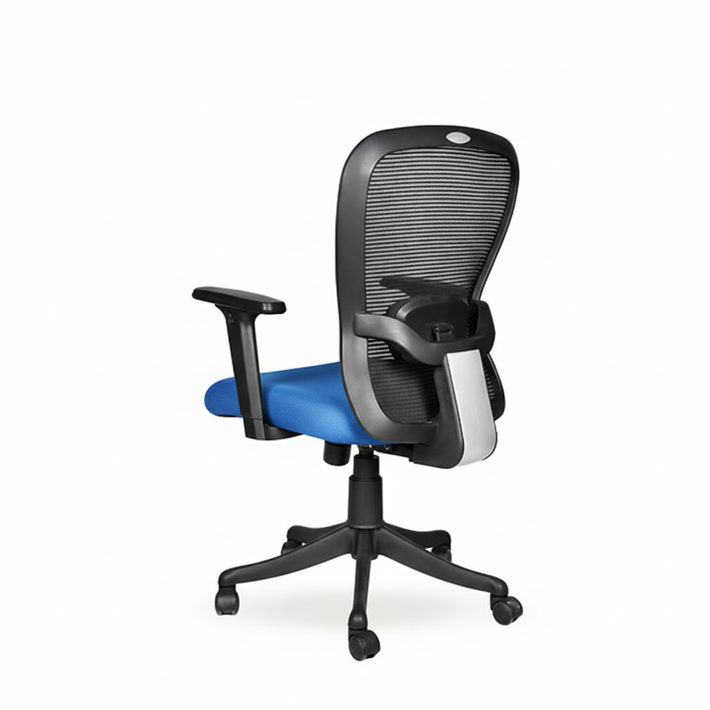 Velora Mid Back Blue 5 Velora Blue Executive Chair Medium Back | Seat Slider Mechanism | Nylon Base