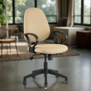 Zelta Office Desk Chair Beige | Vassio Revolving Chair