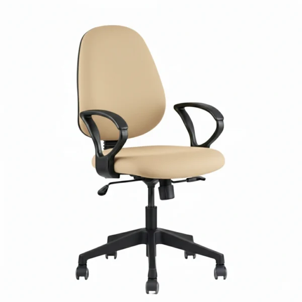 Zelta Office Desk Chair Beige | Vassio Revolving Chair