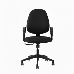 Zelta Office Desk Chair Black | Vassio Fabric Revolving Chair