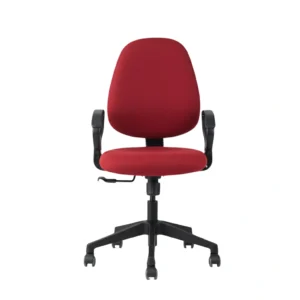 Zelta Desk Chair for Office Maroon | Ergonomic Fabric Office Chair