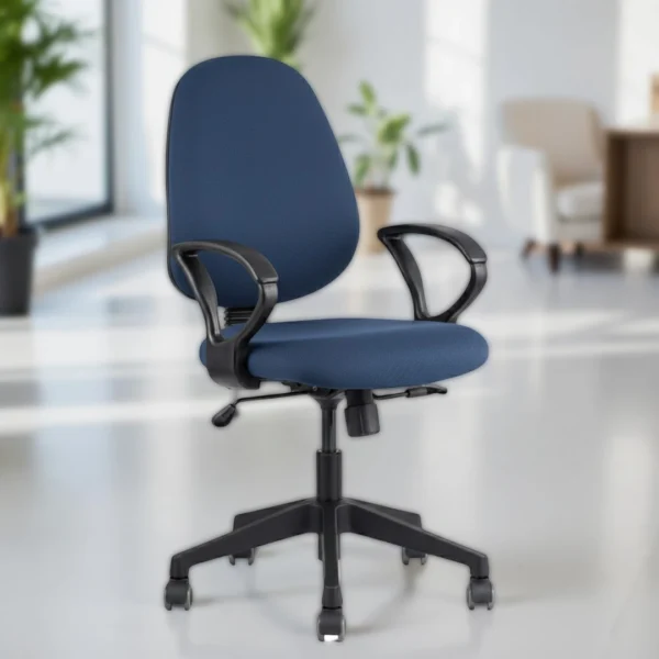 Zelta Fabric Office Chair Navy Blue | Desk Chair for Office