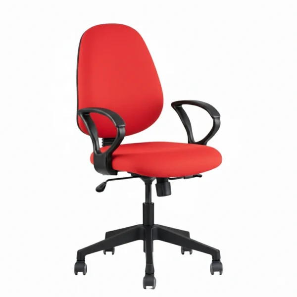 Zelta Fabric Office Chair Red | Ergonomic Revolving Office Chair
