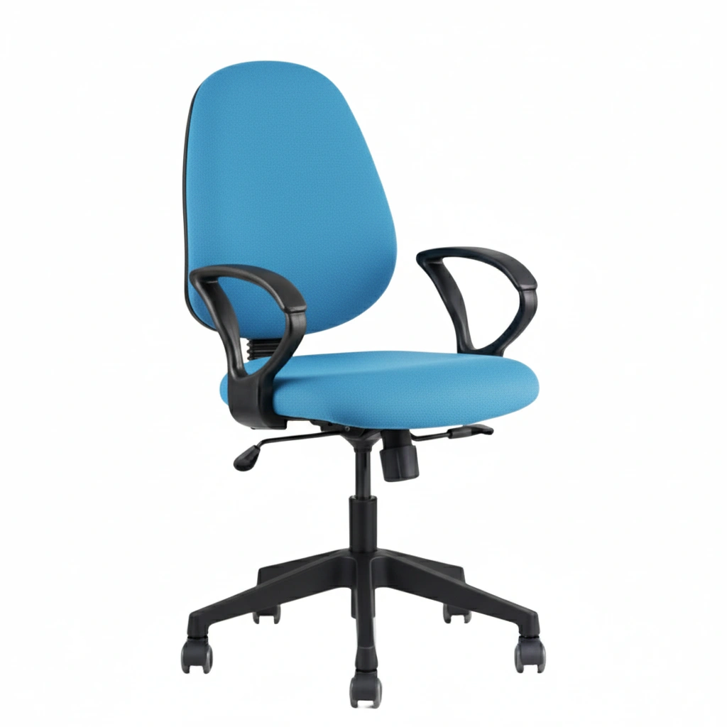 Zelta Mid Back Fabric Chair Sky Blue 3 Zelta Desk Chair for Office Sky Blue | Vassio Fabric Chair