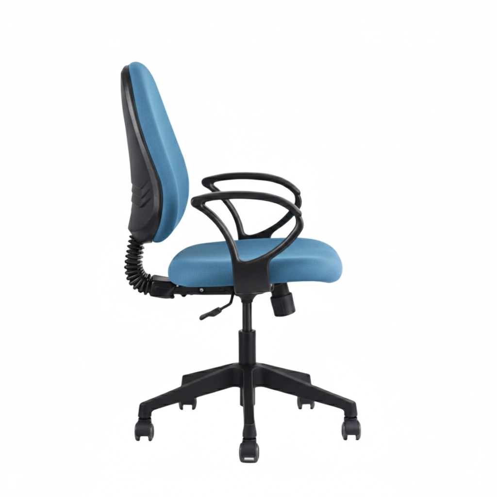 Zelta Mid Back Fabric Chair Sky Blue 5 Zelta Desk Chair for Office Sky Blue | Vassio Fabric Chair