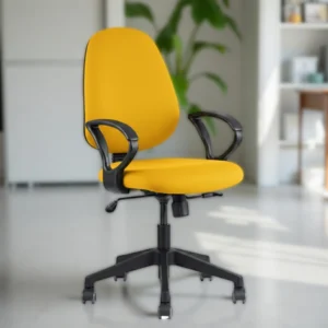 Zelta Fabric Office Chair Yellow | Desk Chair for Office