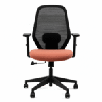 Shop Online Comfella Mid Back Chair Orange Seat at discounted price in India