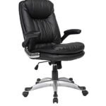 Vassio Pebble Adjustable Arm Chair Black – Ergonomic Leatherette Office Chair with Adjustable Armrests and Recline