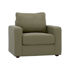 Camishia 1 Seater Sofa Cappuccino Leather Fabric by Vassio