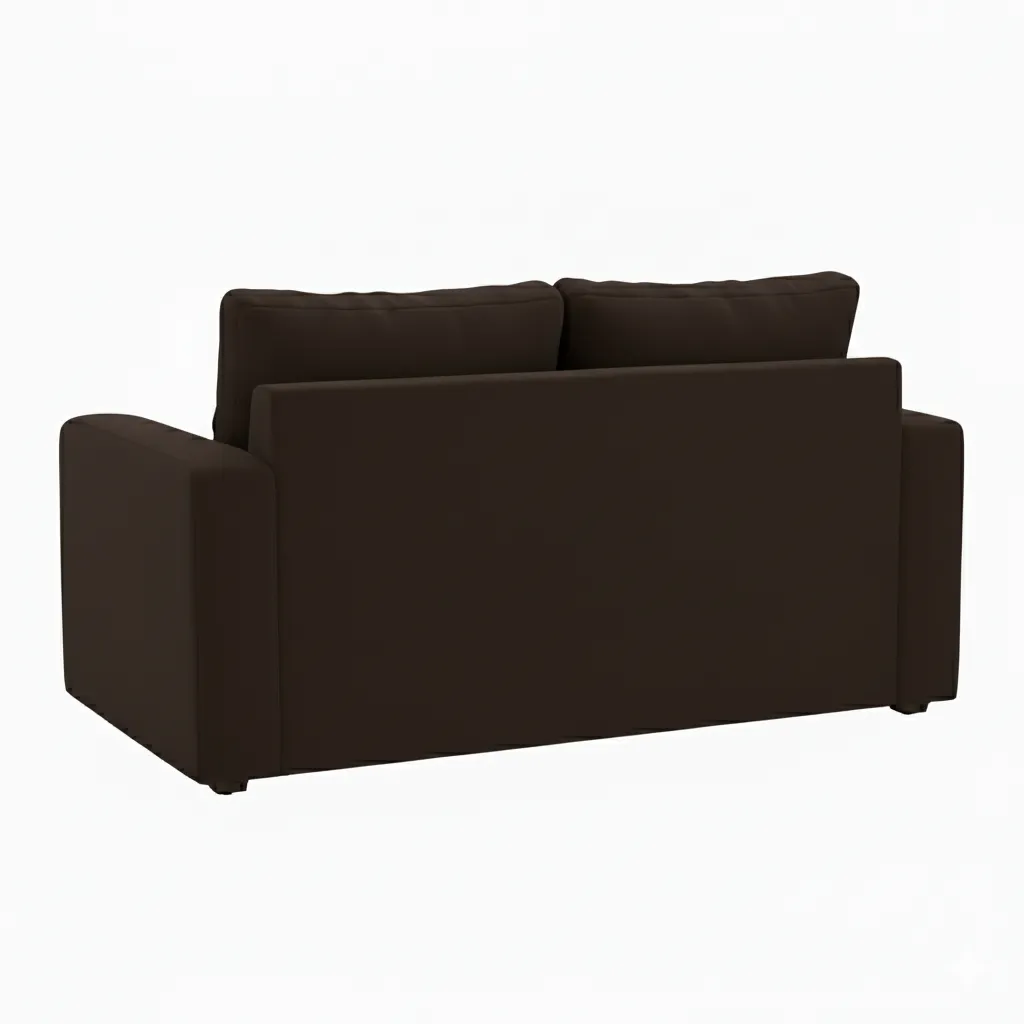 Camishia 2 Seater Sofa Chocolate Leather Fabric by Vassio