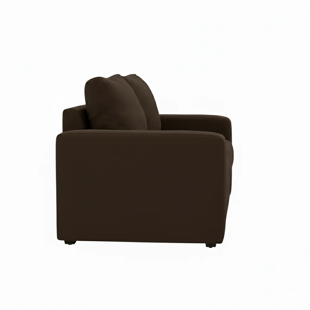 Camishia 2 Seater Sofa Chocolate Leather Fabric by Vassio