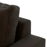 Camishia 2 Seater Sofa Chocolate Leather Fabric by Vassio