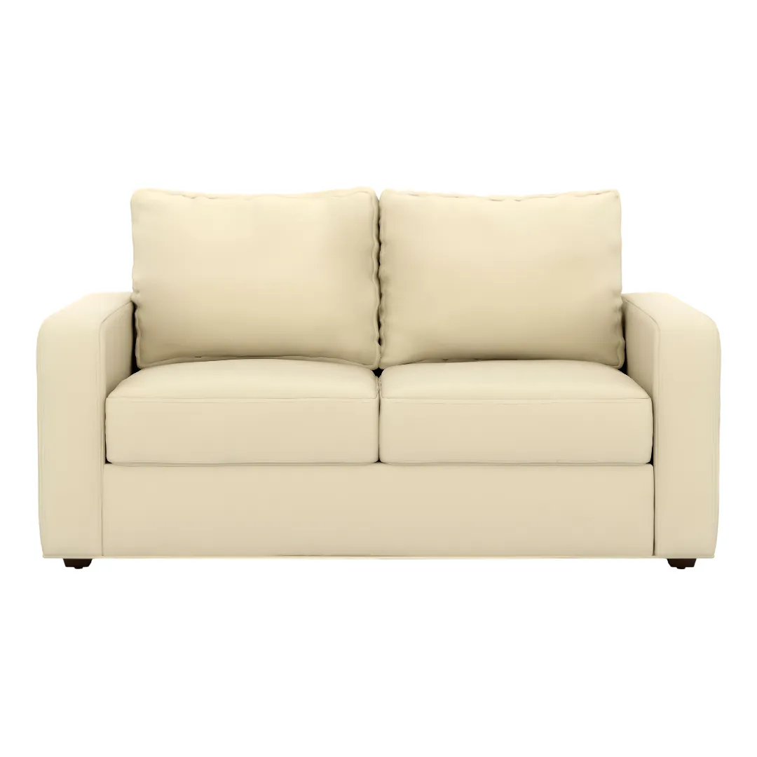 Camishia 2 Seater Sofa Cream Leather Fabric by Vassio