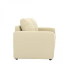 Camishia 2 Seater Sofa Cream Leather Fabric by Vassio