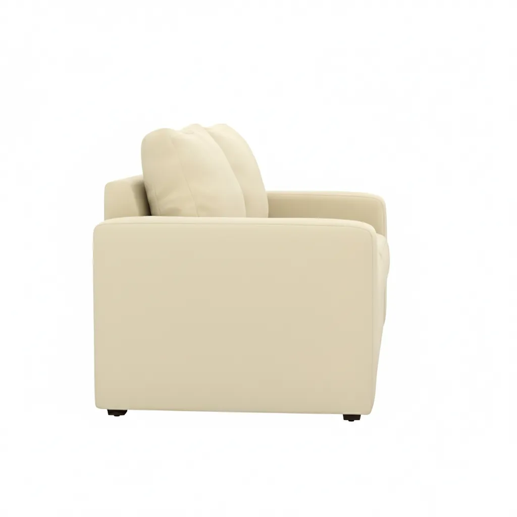 Camishia 2 Seater Sofa Cream Leather Fabric by Vassio