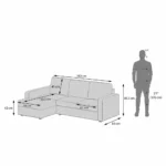 Camishia L Shape Sofa Dimensions