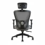 Erica High Back Office Chair Grey – Ergonomic Mesh Revolving Chair with Nylon Base by Vassio