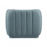 Kaira 1 Seater Sofa Blue Fabric – Contemporary Velvet Accent Chair