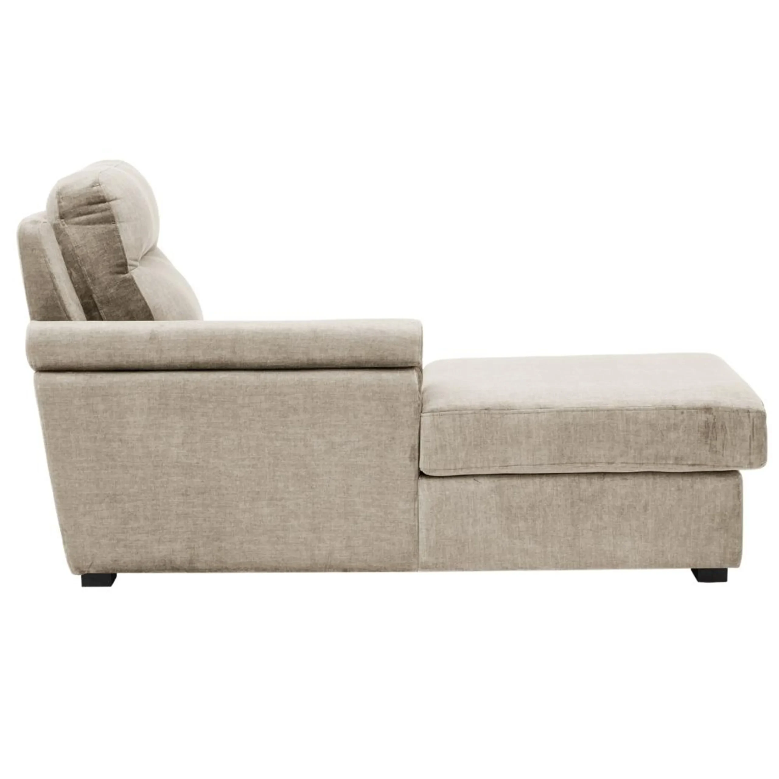 Ojas RHS Sofa Set Beige premium fabric L shape sofa by Vassio