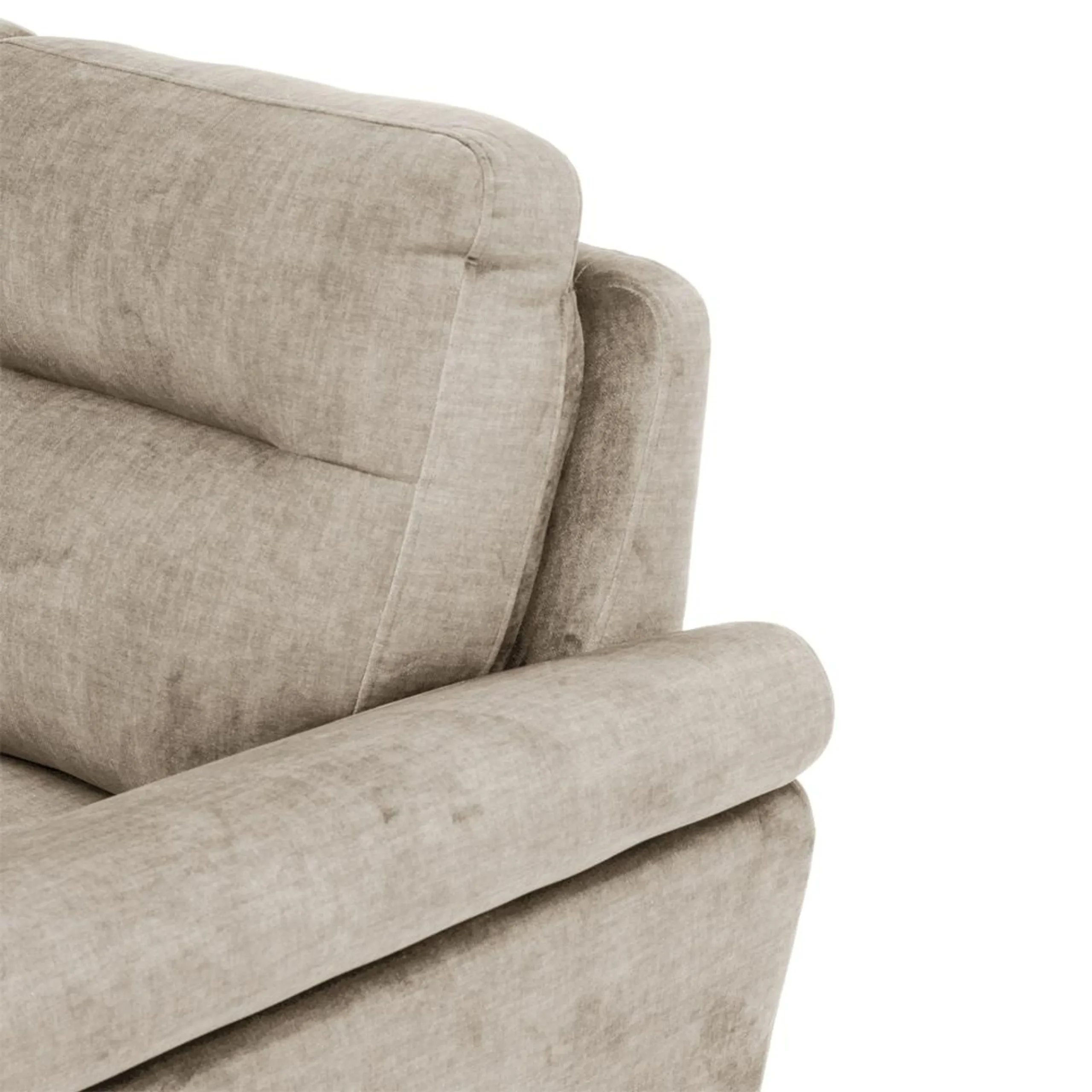 Ojas RHS Sofa Set Beige premium fabric L shape sofa by Vassio