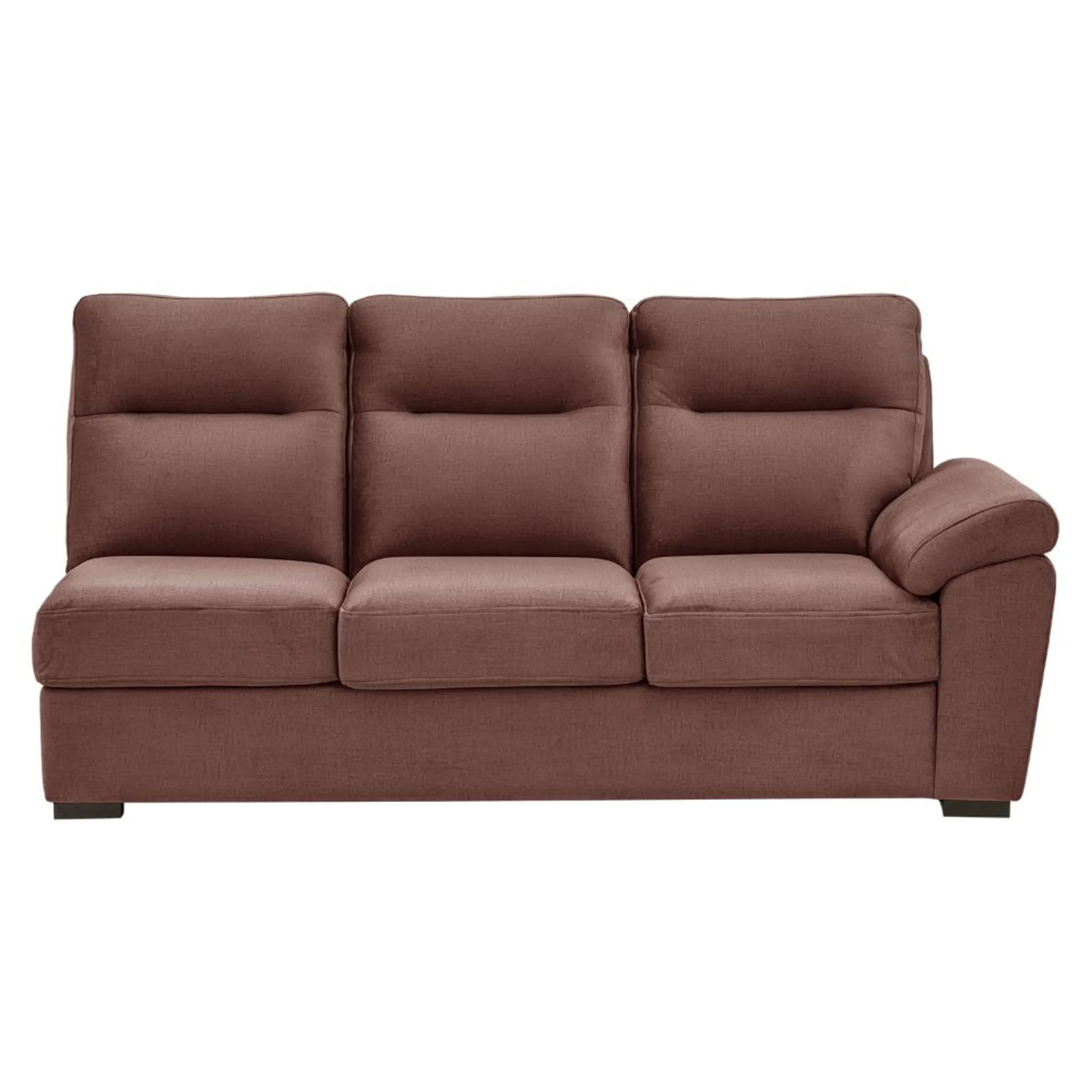 Ojas RHS Sofa Set Brown premium fabric L shape sofa by Vassio