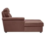 Ojas RHS Sofa Set Brown premium fabric L shape sofa by Vassio