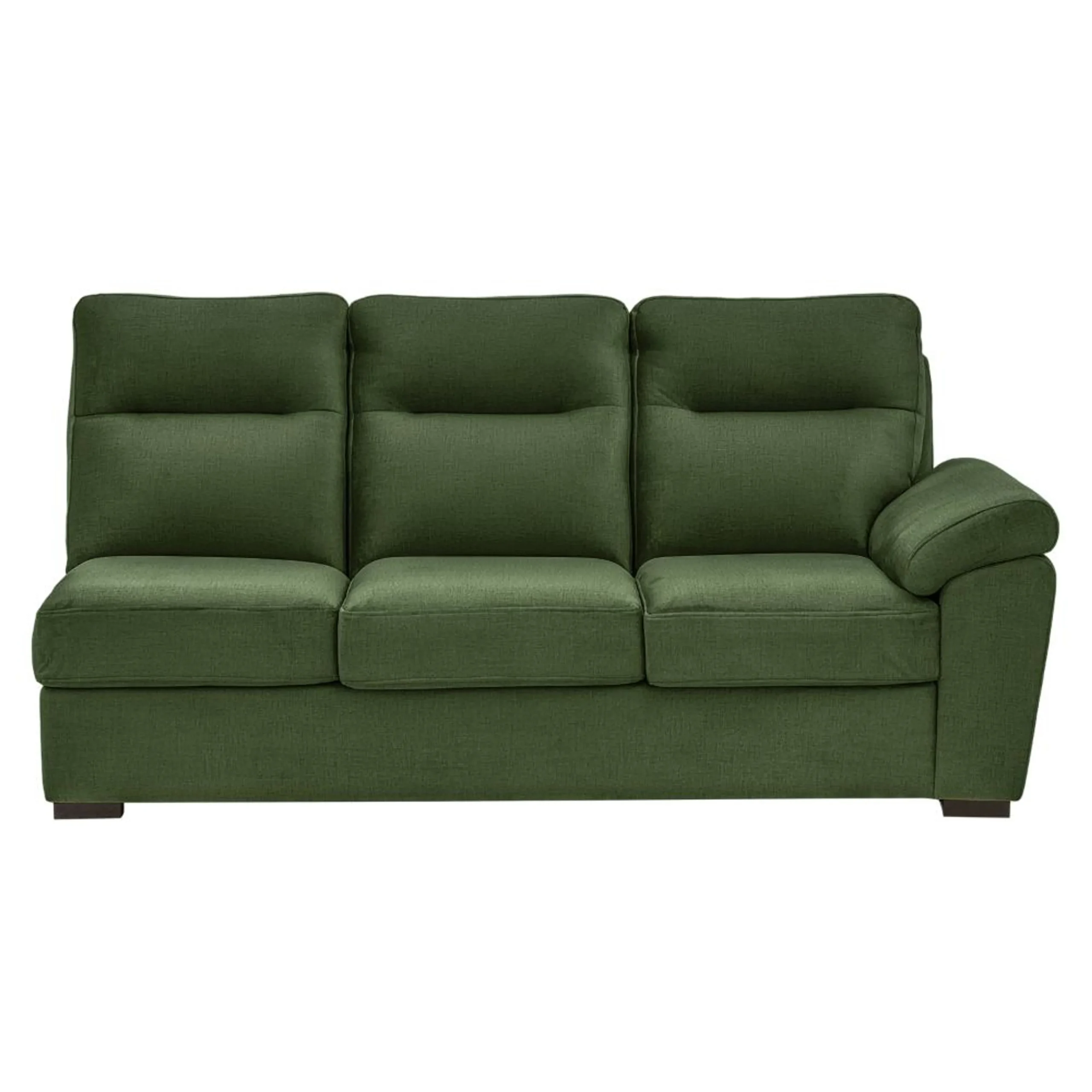 Ojas RHS Sofa Set Green premium fabric L shape sofa by Vassio