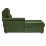 Ojas RHS Sofa Set Green premium fabric L shape sofa by Vassio