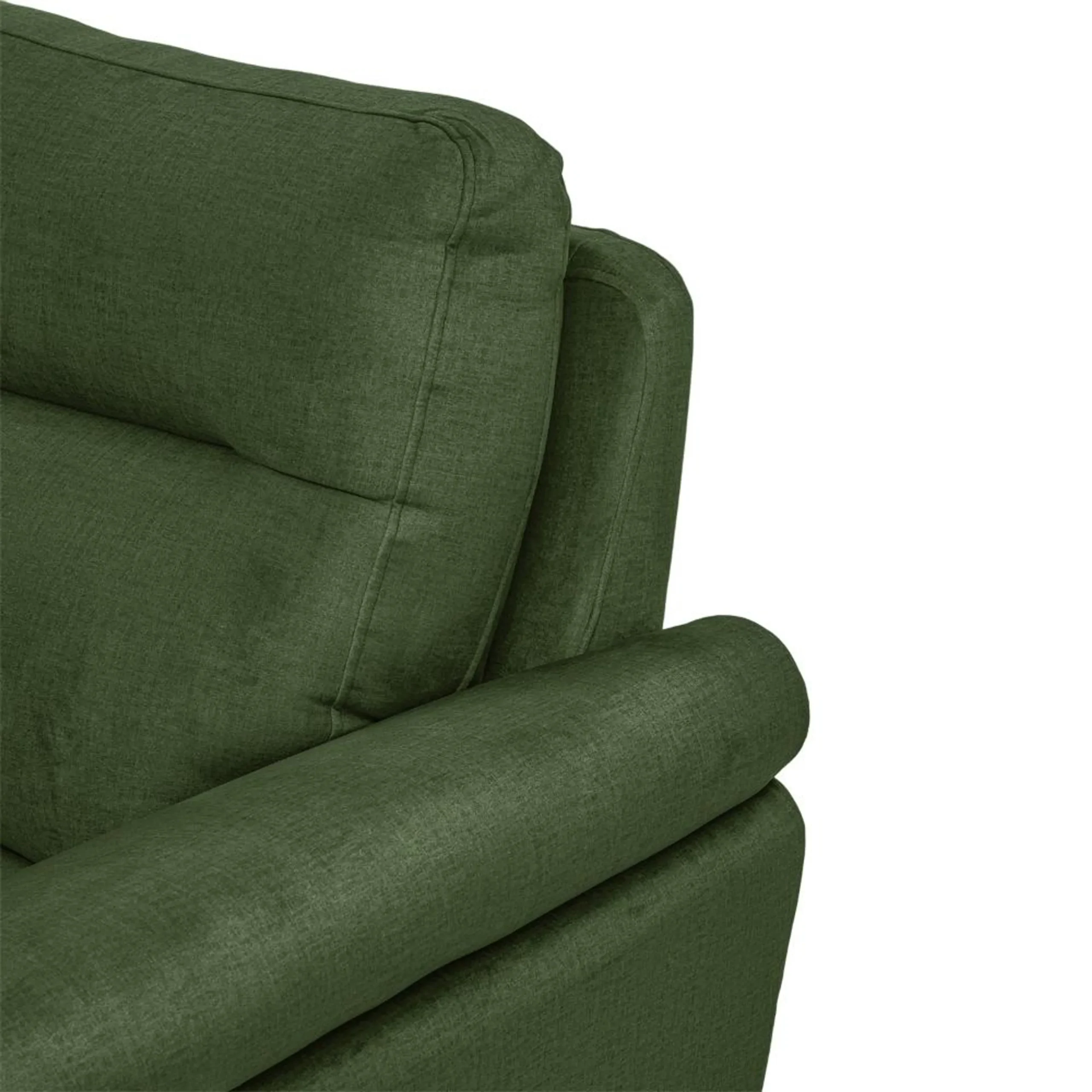 Ojas RHS Sofa Set Green premium fabric L shape sofa by Vassio
