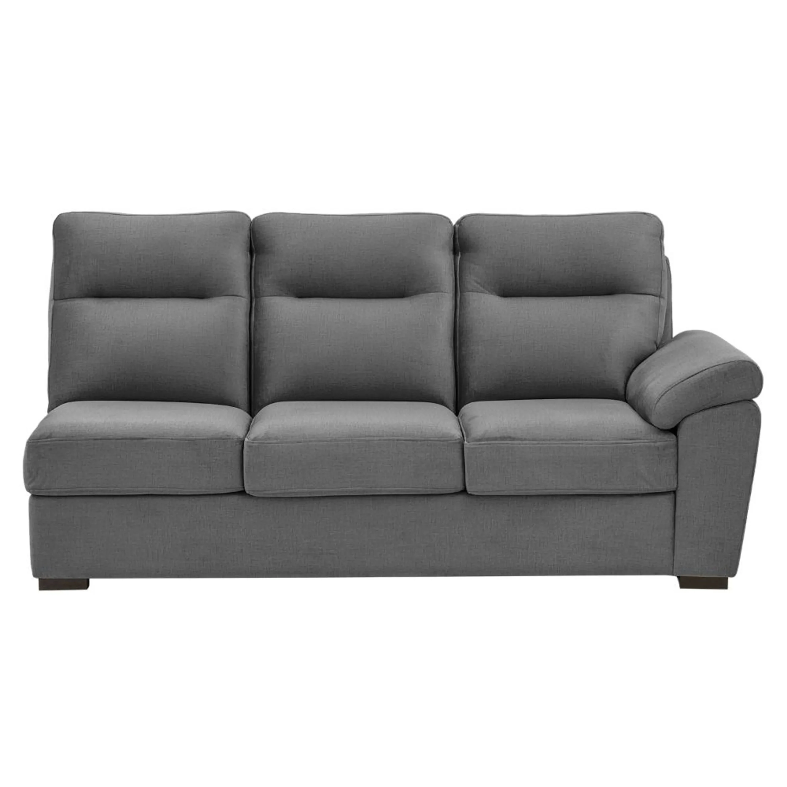 Ojas RHS Sofa Set Grey premium fabric L shape sofa by Vassio