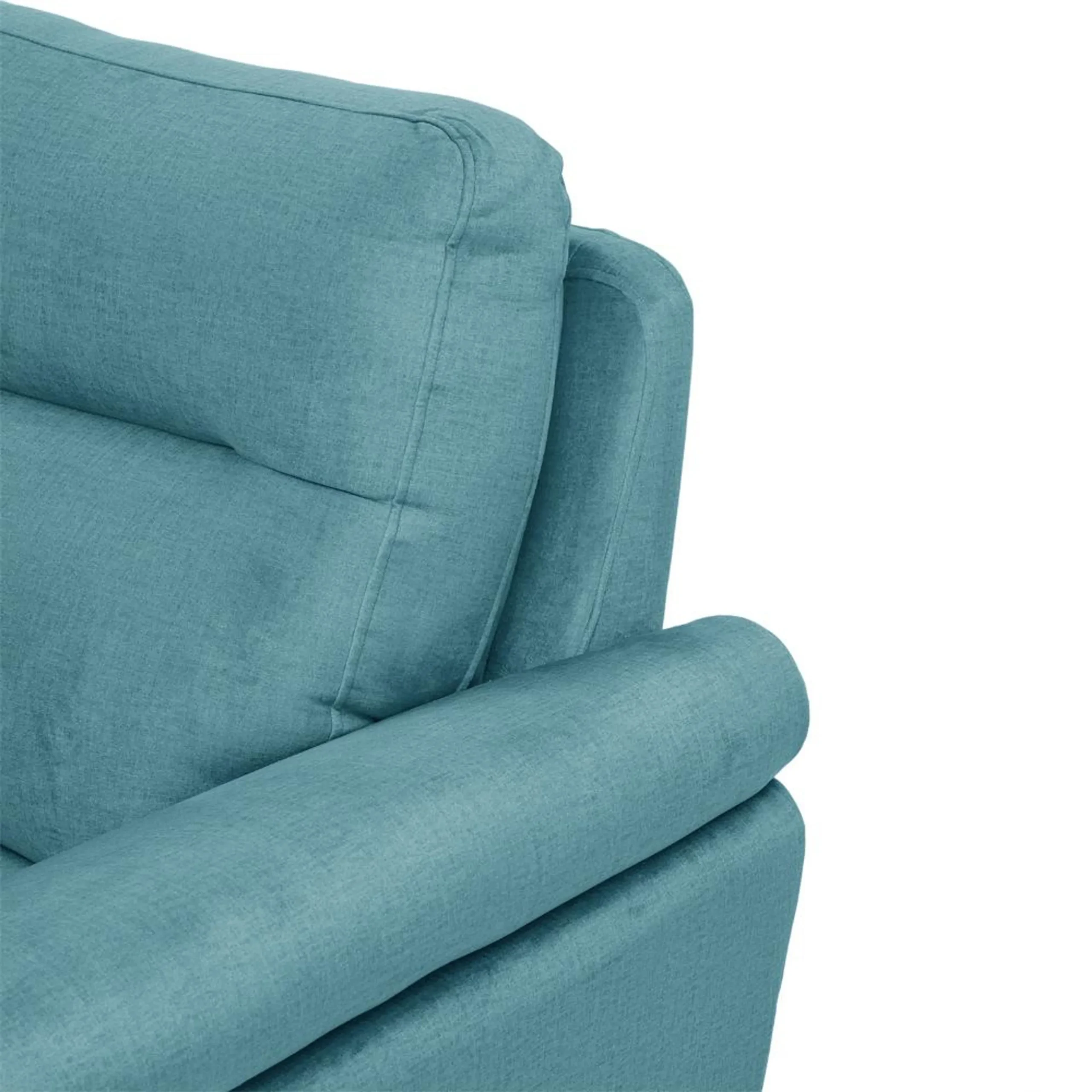 Ojas RHS Sofa Set Light Blue premium fabric L shape sofa by Vassio