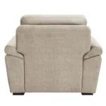 Ojas 1 Seater Sofa Beige premium fabric arm chair by Vassio