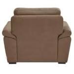 Ojas 1 Seater Sofa Camel Brown premium fabric arm chair by Vassio
