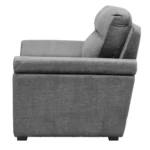 Ojas 1 Seater Sofa Dark Grey premium fabric arm chair by Vassio