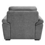 Ojas 1 Seater Sofa Dark Grey premium fabric arm chair by Vassio