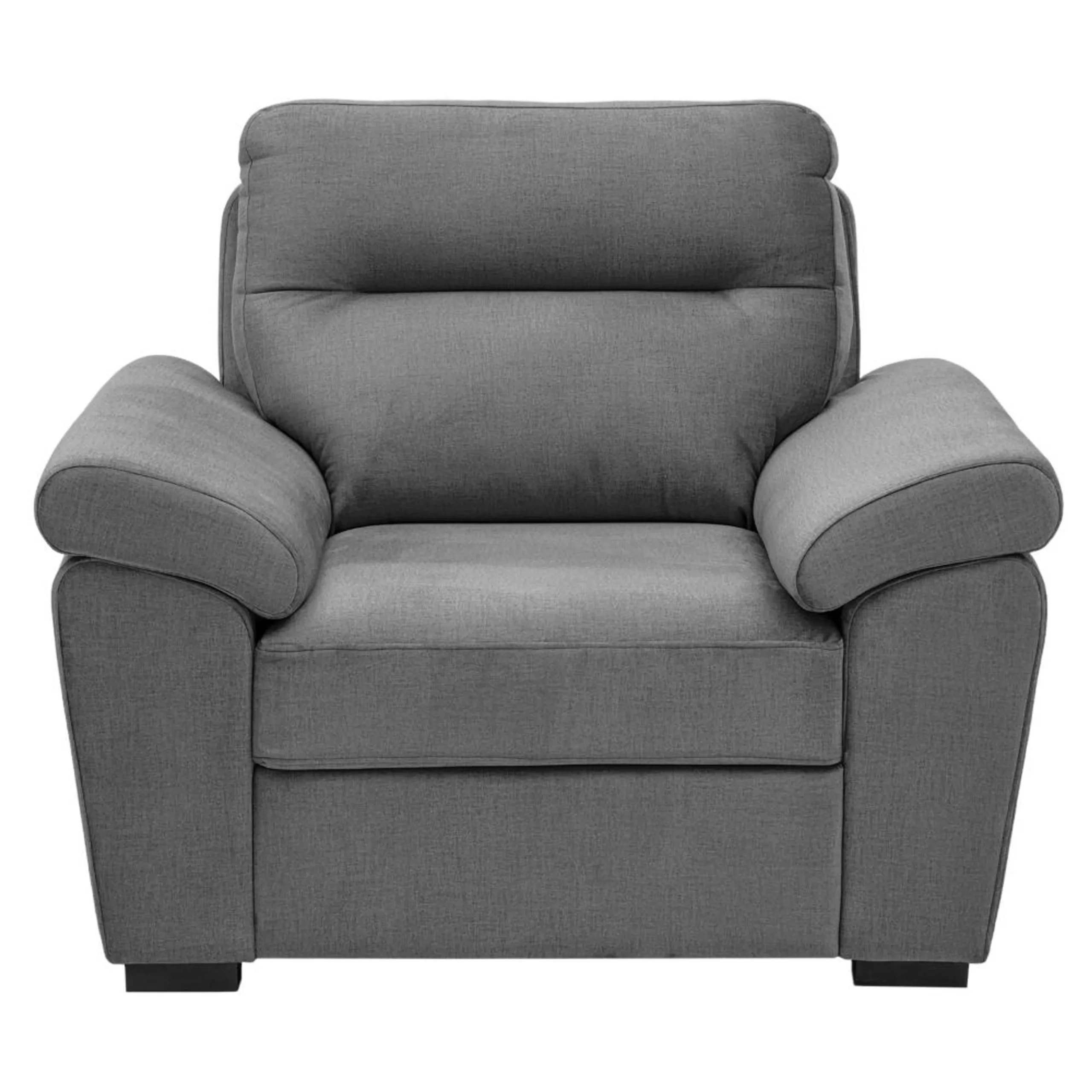 Ojas 1 Seater Sofa Grey 2 Ojas 1 Seater Sofa Grey premium fabric arm chair by Vassio