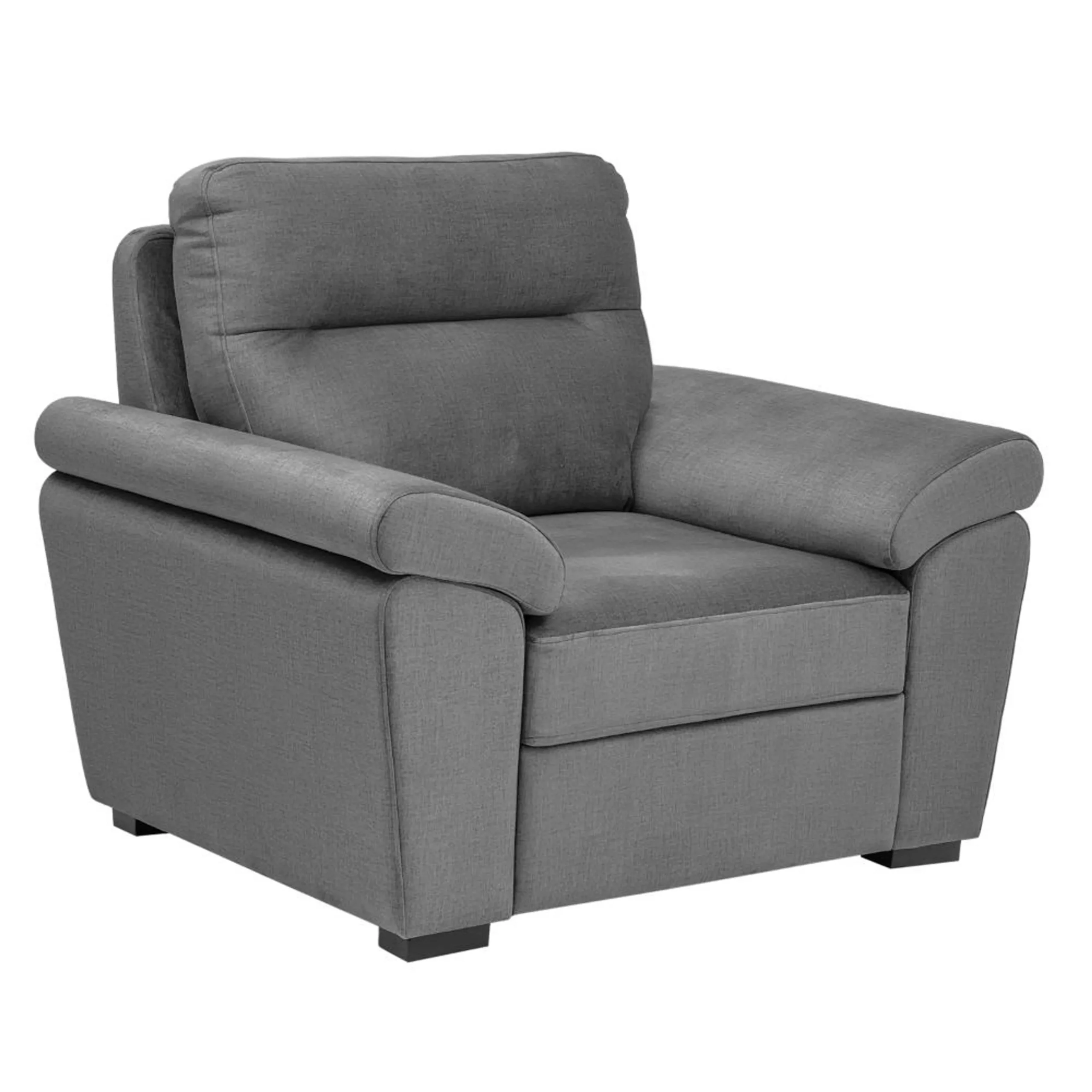 Ojas 1 Seater Sofa Grey 3 Ojas 1 Seater Sofa Grey premium fabric arm chair by Vassio