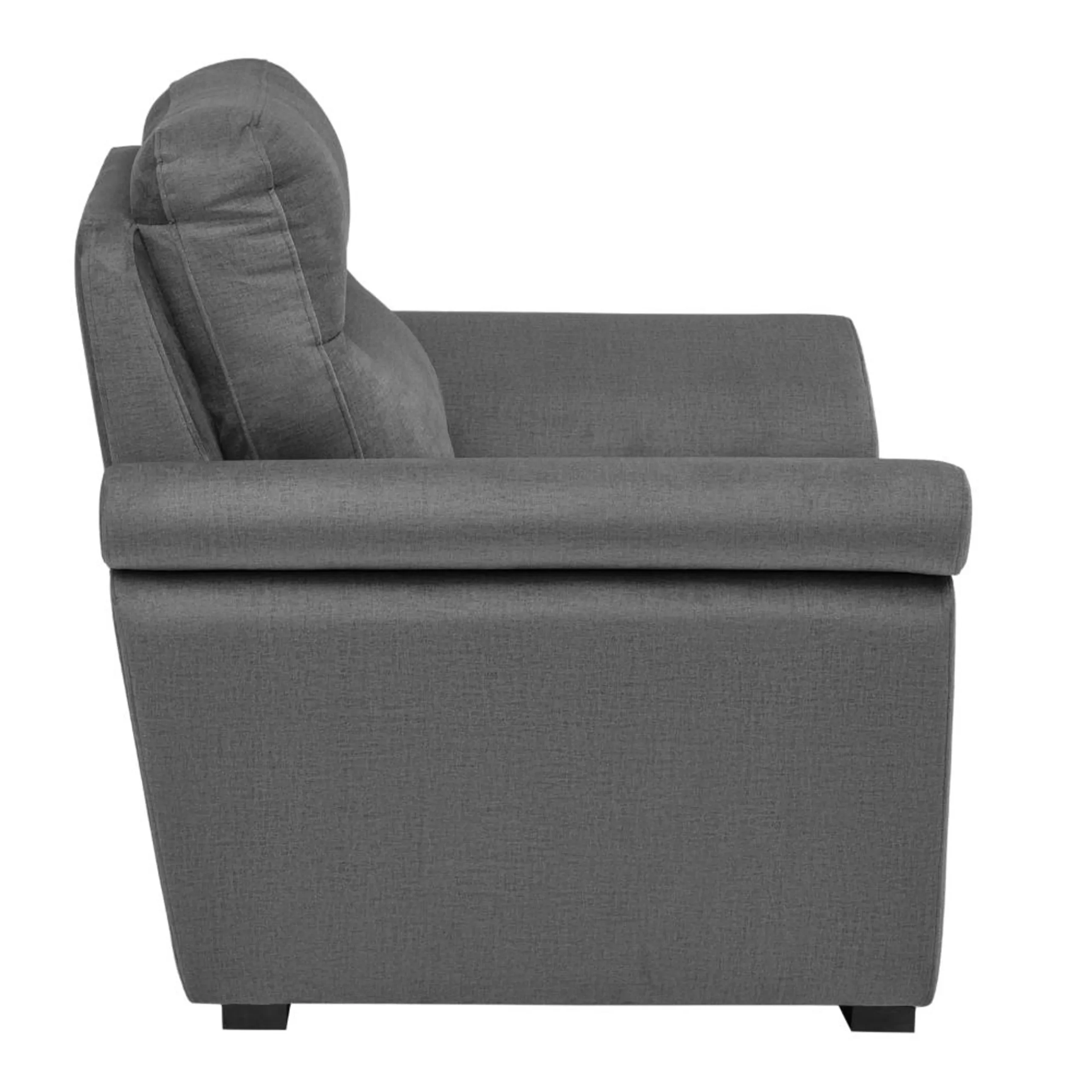 Ojas 1 Seater Sofa Grey 4 Ojas 1 Seater Sofa Grey premium fabric arm chair by Vassio
