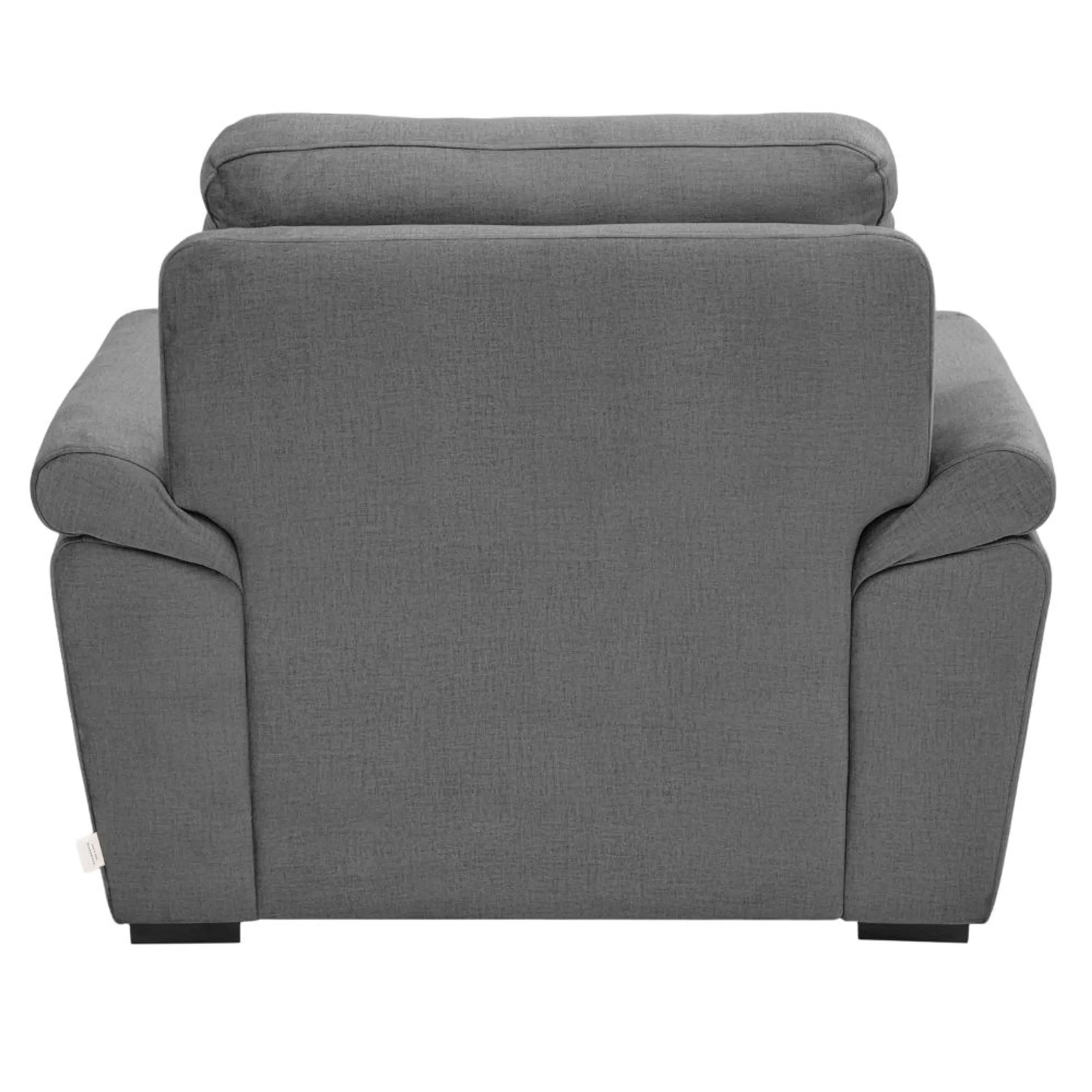 Ojas 1 Seater Sofa Grey 5 Ojas 1 Seater Sofa Grey premium fabric arm chair by Vassio