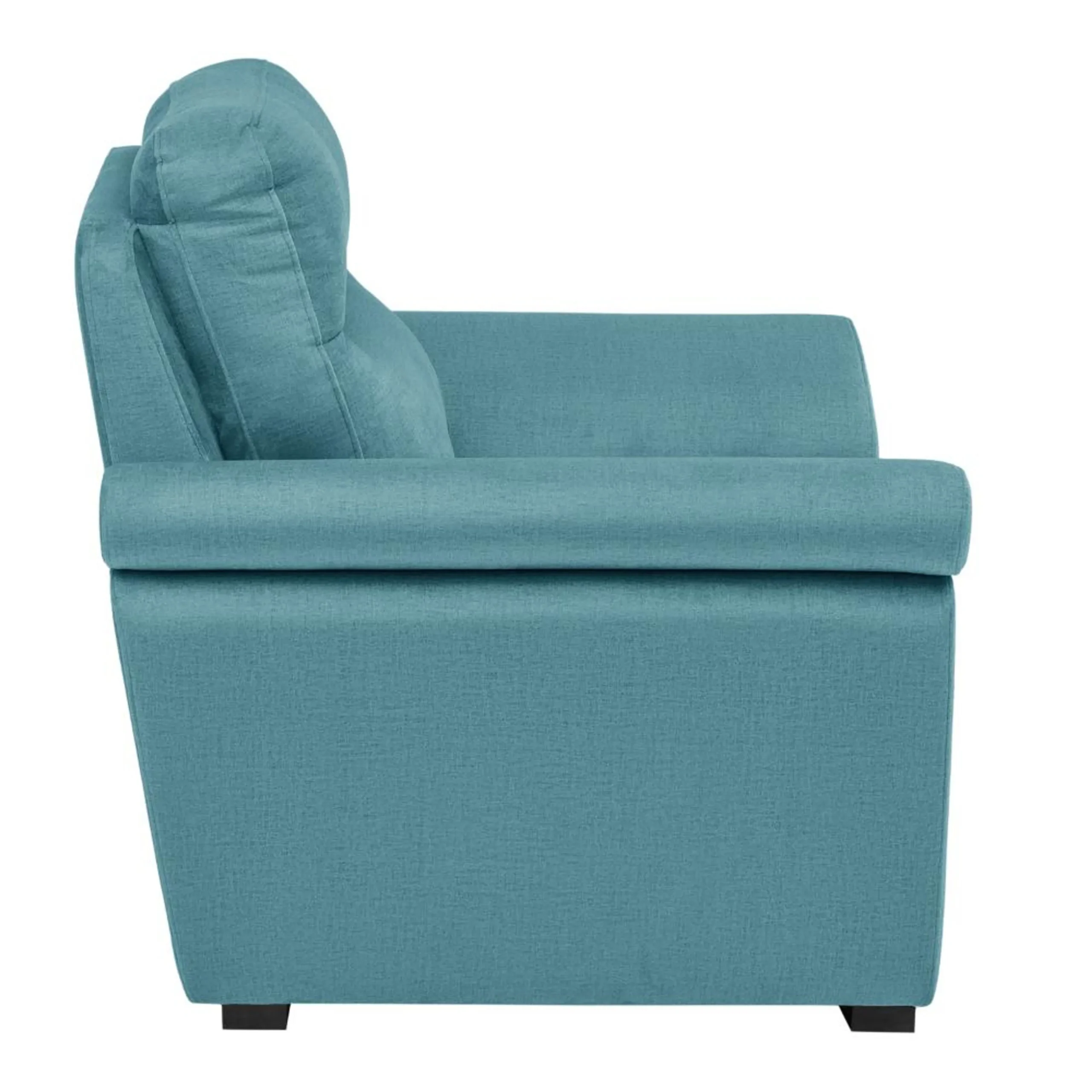 Ojas 1 Seater Sofa Light Blue premium fabric arm chair by Vassio
