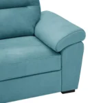 Ojas 1 Seater Sofa Light Blue premium fabric arm chair by Vassio