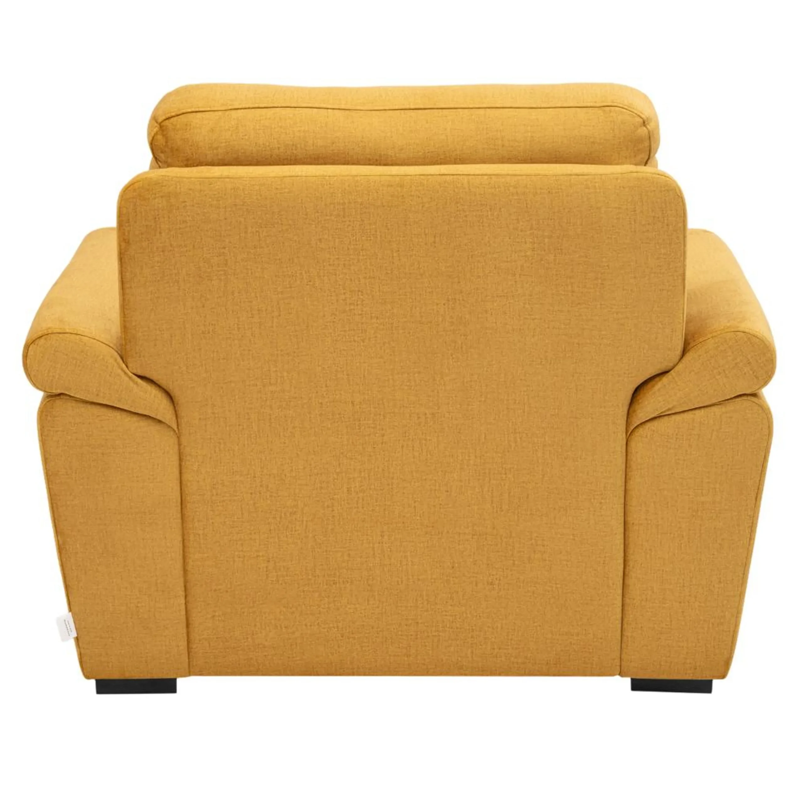 Ojas 1 Seater Sofa Yellow premium fabric arm chair by Vassio
