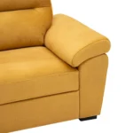 Ojas 1 Seater Sofa Yellow premium fabric arm chair by Vassio