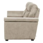 Ojas 2 Seater Sofa Beige premium fabric modern sofa by Vassio