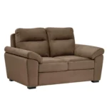 Ojas 2 Seater Sofa Camel Brown premium fabric modern sofa by Vassio