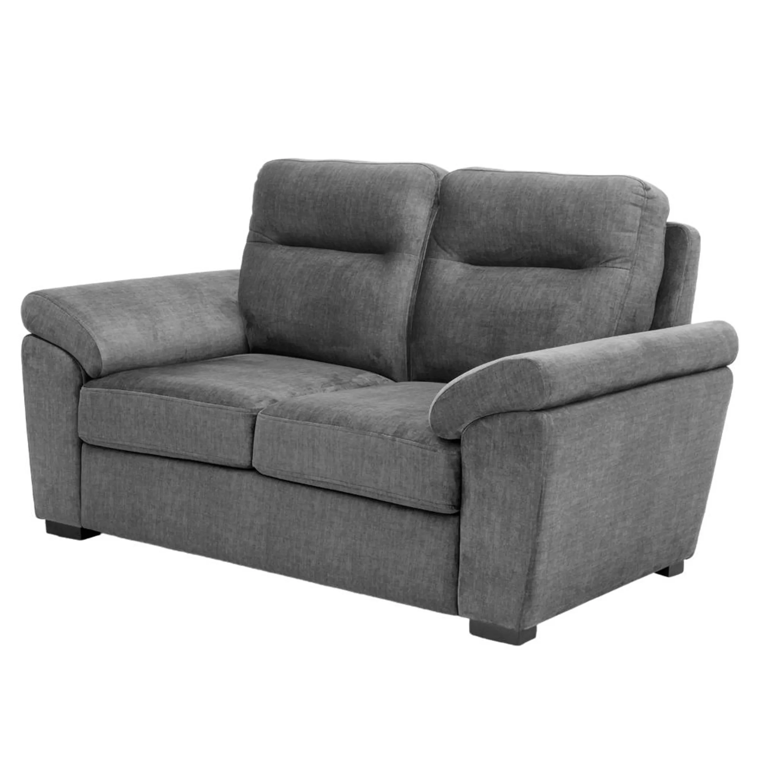 Ojas 2 Seater Sofa Dark Grey premium fabric modern sofa by Vassio